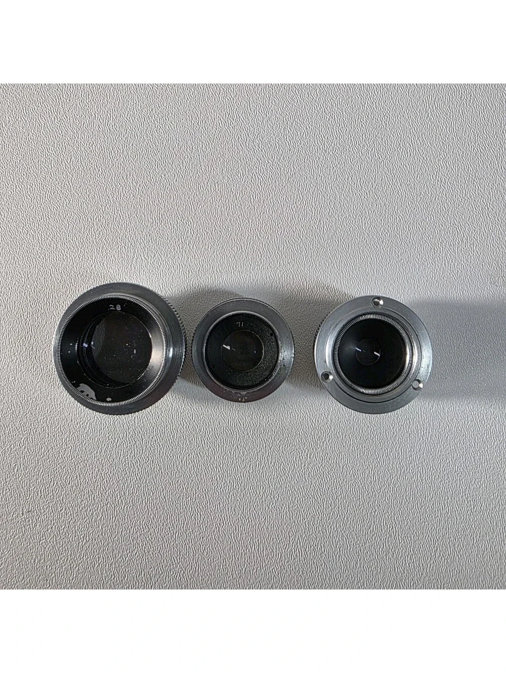 AS-IS: Vintage Wollensak Enlarging Raptar Lens Lot 135mm 75mm 50mm f/4.5 Fungus